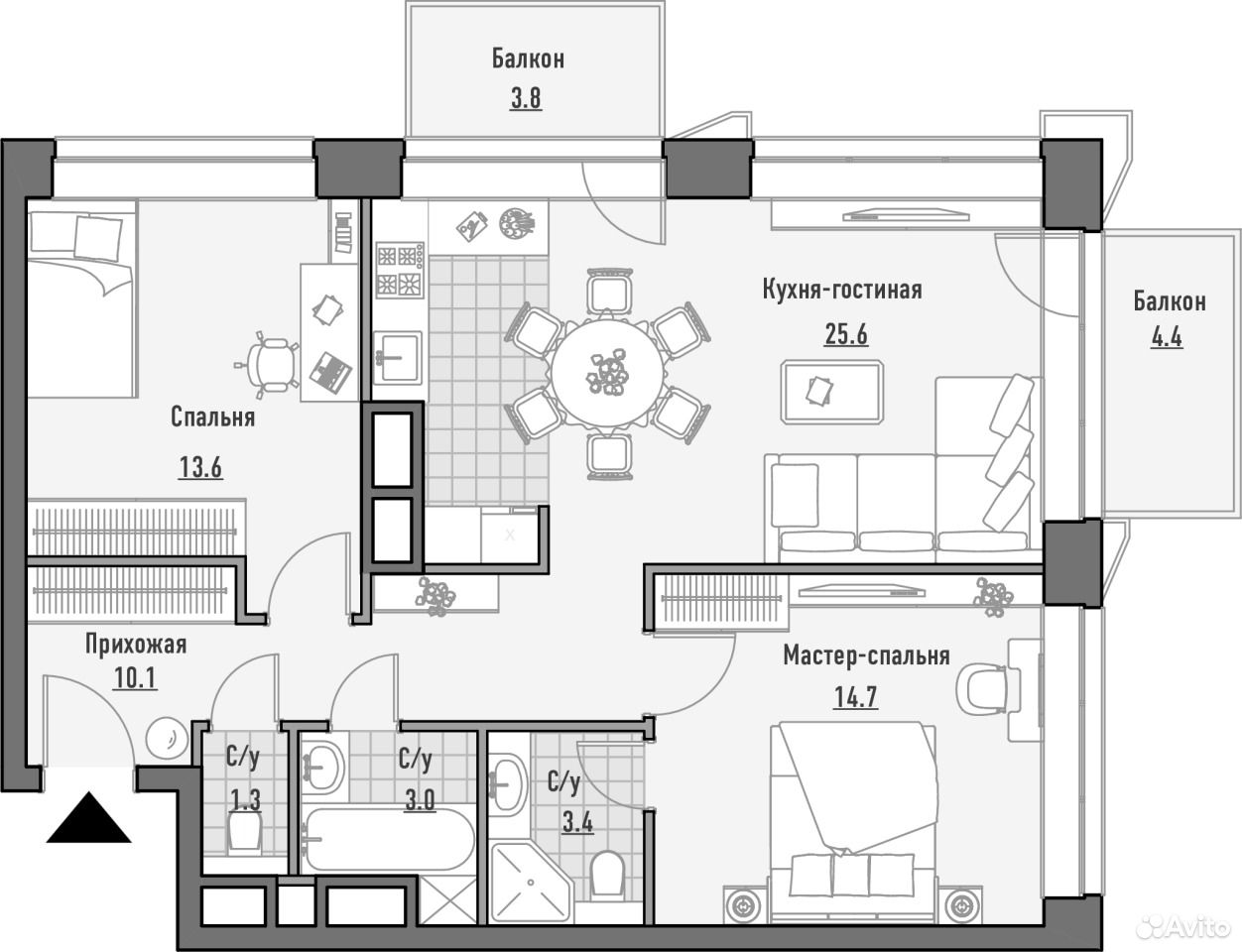 Планировки квартир с большой кухней гостиной