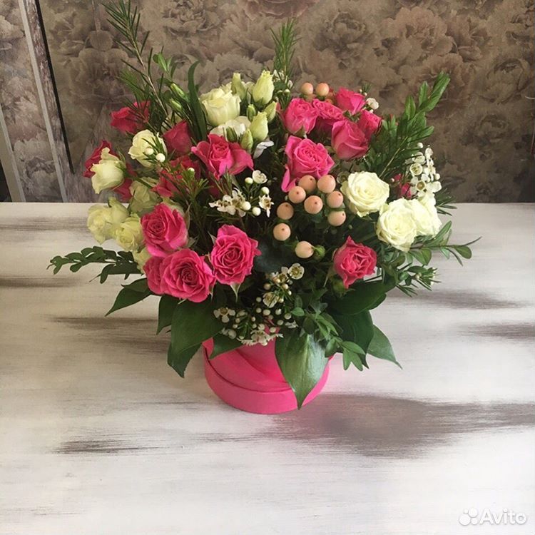 Цветы в коробке и в корзине бесплатная доставка купить на Зозу.ру - фотография № 6