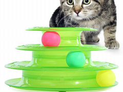 Игруша пирамидка с шариками для кошек и котов