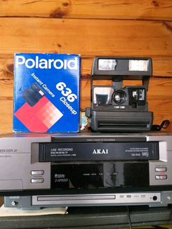 Dvd плеер bbk, видеомагнитофон akai, polaroid 636