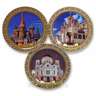 Тарелки декоративные Храмы Москвы