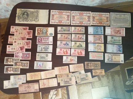 Банкноты СССР и иностранные 50 шт