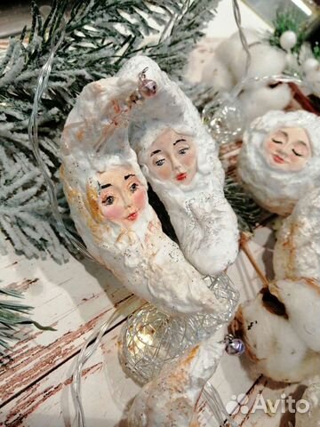 Ватные ёлочные игрушки