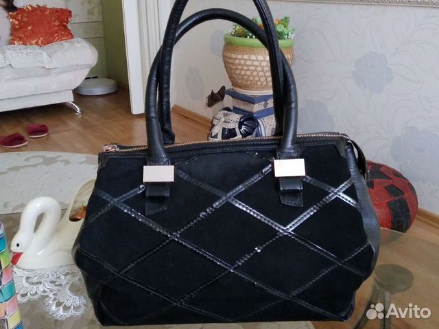 Сумка натуральная замша