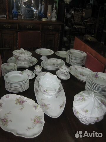 Антикварный столовый сервиз, Кузнецова 1900г