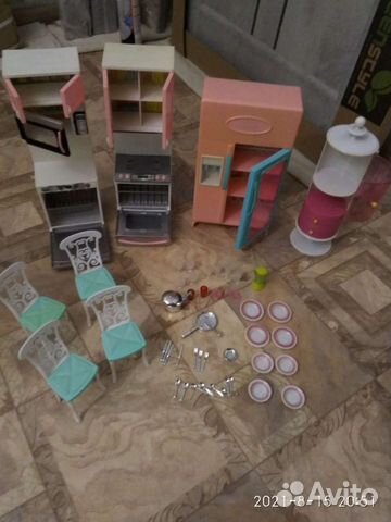 Мебель для кукол, кухня, свет, звук