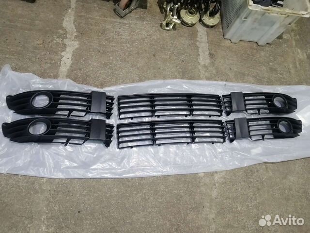 Решётки переднего бампера VW Passat B5+ с птф