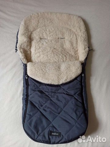 Зимний конверт из овчины в коляску