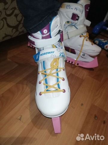 Коньки детские раздвижные ледовые