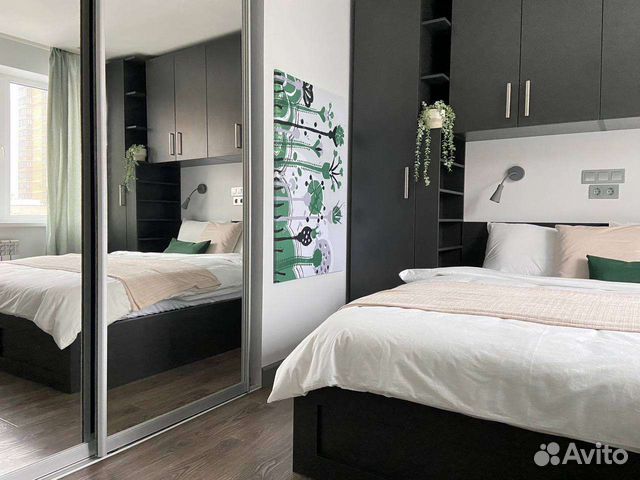 

1-к. квартира, 42 м², 2 кровати