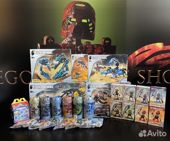 Запакованные и новые Лего Бионикл 2001 года