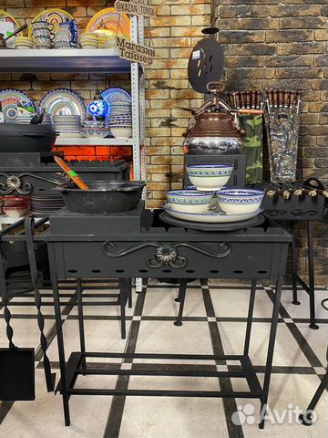 Мангал с печкой под казан