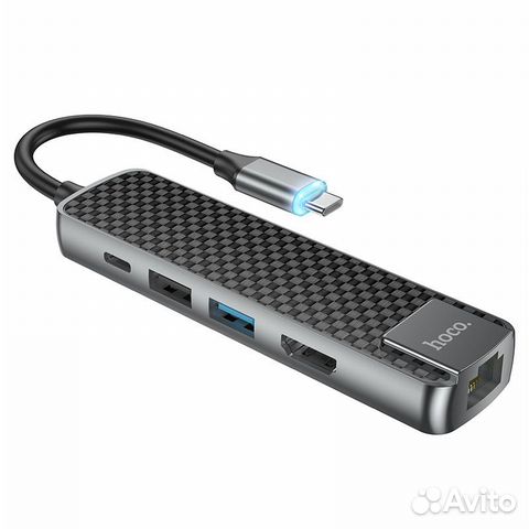 Хаб Hoco HB23 Type C (USB-C, USB 3.0, hdmi, RJ45)