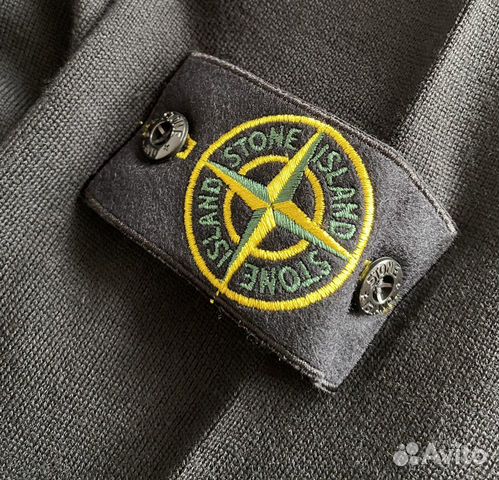 Свитер stone island pure wool knit black