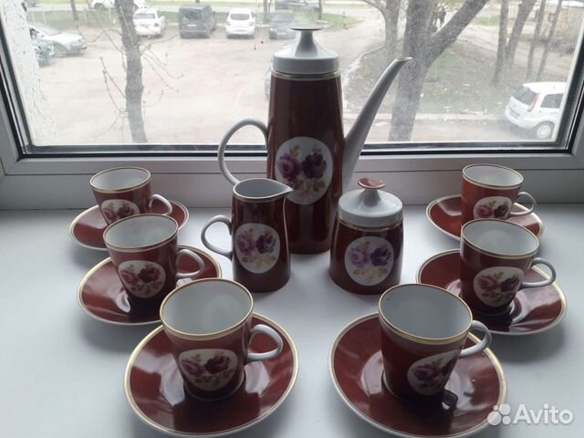 Кофейный сервиз на 6 персон. гдр времён СССР