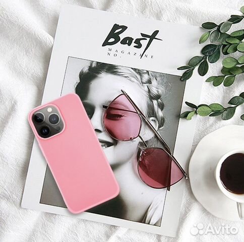 Чехол силиконовый на айфон 11 pro max, розовый