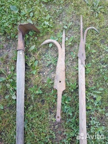 Багор, мотыга кованные, старина
