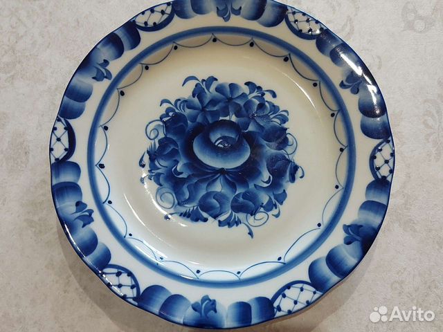 Гжель тарелка