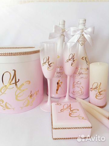 Свадебные аксессуары, свадебные бокалы