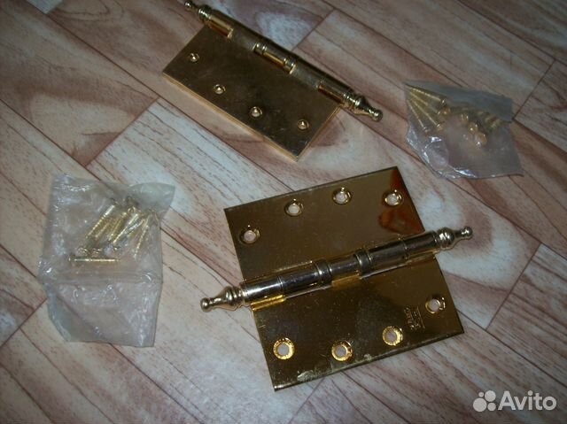 Комплект дверных ручек, петли золото