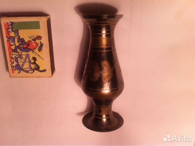 Вазочка металлическая черненая маленькая