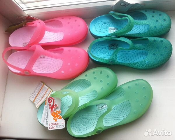 Балетки сандалии Сабо Crocs Хамелеон 35 - 38 р