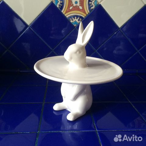 Кролик блюдце тарелка холдер менажница заяц блюдо— фотография №1