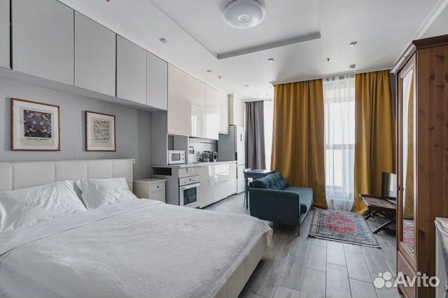 

Квартира-студия, 32 м², 1 кровать