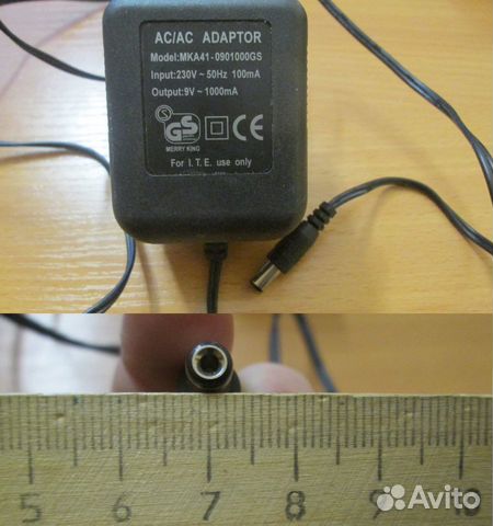 Зарядка адаптер 9V 1000mA MKA41-0901000GS Зарядка адаптер 9V 1000mA MKA41-0901000GS