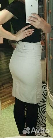 Юбка бежевая р-р 44-46
