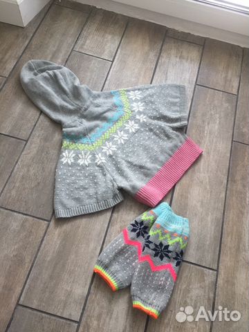 Комплект baby GAP гетры и пончо