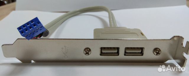 Планка портов в корпус 2 Port USB 2.0