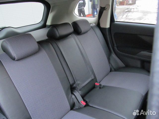 Комбинированные чехлы на сиденья кожа + ткань