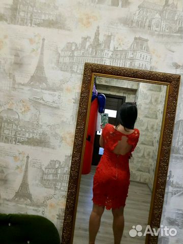 Платье красное вышивка ришелье кружевное вечернее Платье красное вышивка ришелье кружевное вечернее