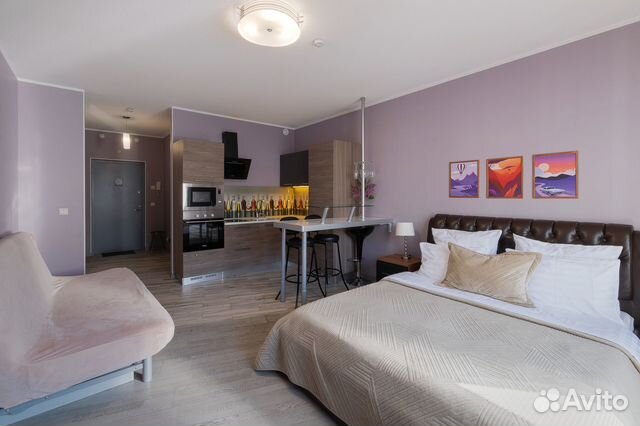 

Квартира-студия, 33 м², 2 кровати