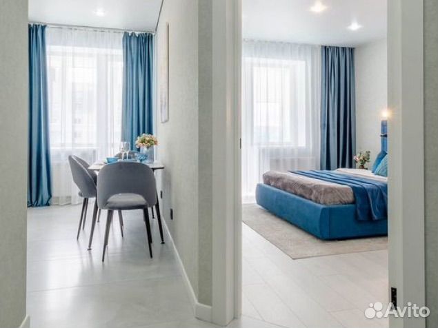 

1-к. квартира, 43 м², 2 кровати