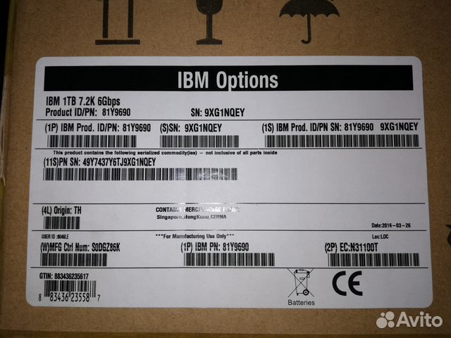 Жесткий диск IBM 81Y9690 Жесткий диск IBM 81Y9690