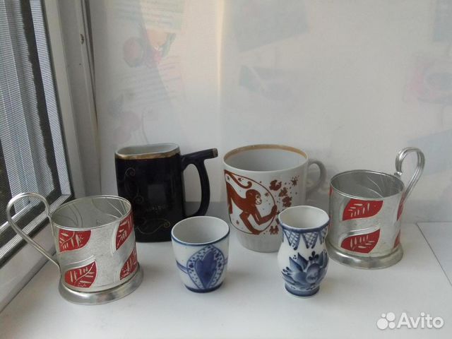 Подстаканники Стопки Гжель Кружки Фарфор СССР Подстаканники Стопки Гжель Кружки Фарфор СССР