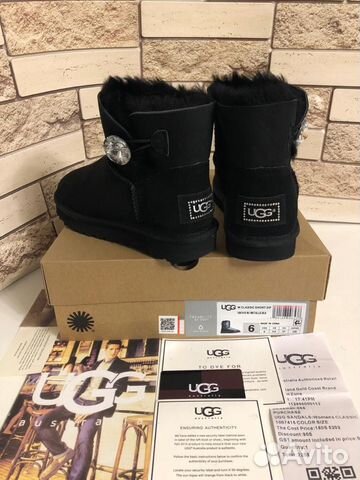Угги Australia UGG mini замша с пуговицей