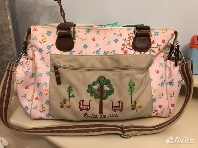 Сумка для мамы двойни Pink Lining