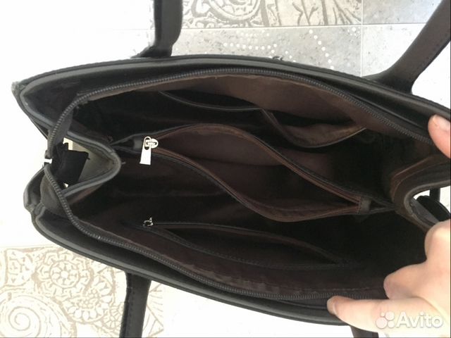 3 дамские сумки (серая, коричневая, чёрная)