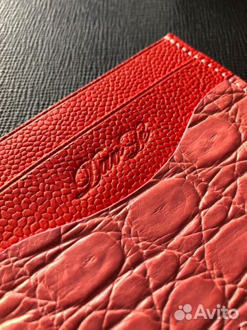 Кардхолдер из кожи крокодила и кожи Chanel