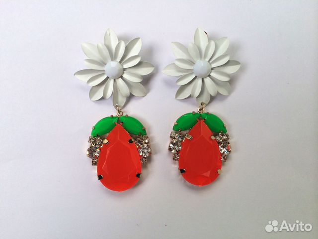 Серьги разные яркие новые весенние сережки Серьги разные яркие новые весенние сережки