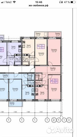 2-к квартира, 60.1 м², 3/17 эт. 2-к квартира, 60.1 м², 3/17 эт.