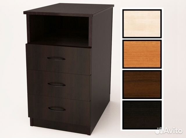 Тумба приставная с нишей и 3-мя ящиками Дуб