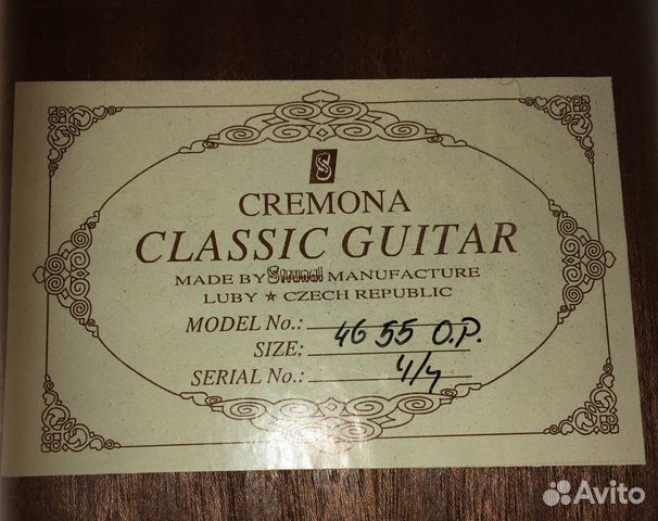 Гитара Cremona 4655OP Чехия