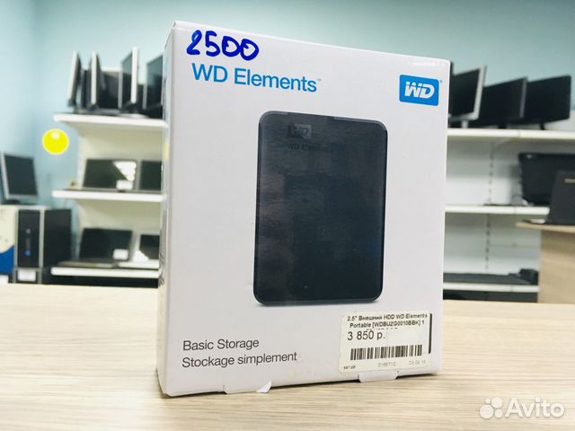 Внешний жесткий диск WD Elements 1 TB гарантия