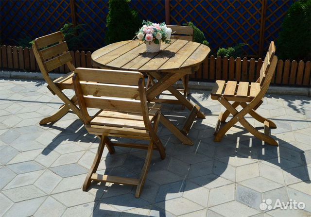 Садовая мебель из дерева Стол Стулья Мебель в баню