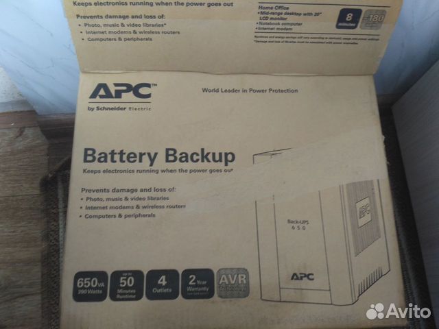 Ибп APC Back-UPS BX650CI-RS, 650вa