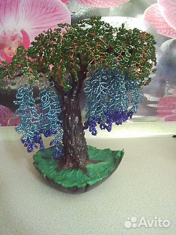 Бонсай Глициния из бисера